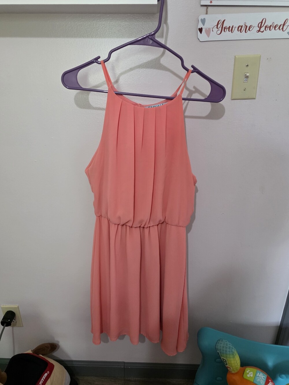 Coral Pink Womens Summer Dress